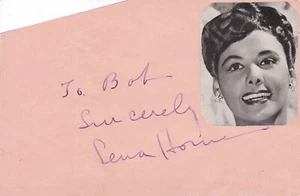 Lena Horne - American dancer, actress & singer - VINTAGE SIGNED ALBUM BOOK PAGE - Picture 1 of 3