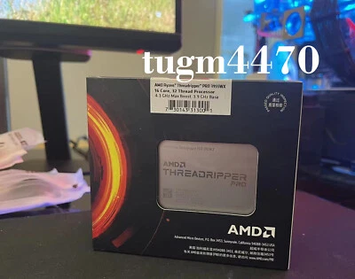 AMD Ryzen Threadripper Pro 3955wx CPU processor 3.9ghz 16 core interface swrx8 - Image 1 of 4