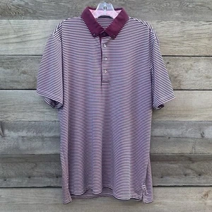 Greyson Shirt Men L Polo Golf Tennis Performance Striped Button Down Collar - Picture 1 of 12
