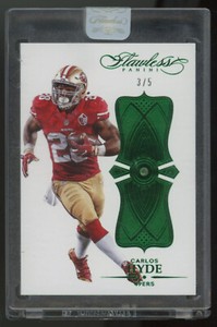 2016 Panini Flawless Carlos Hyde Emerald /5 #68