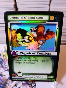 DBZ CCG DRAGON BALL Z ANDROID 19'S BODY SLAM #3 LIMITED FOIL ANDROID SAGA 01' NM - Picture 1 of 2