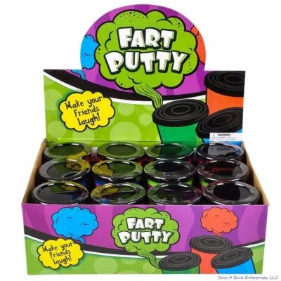 12 Fart Putty Slime Tub Noise Maker Party Favor Poop Novelty GaG Joke - Image 1 of 4