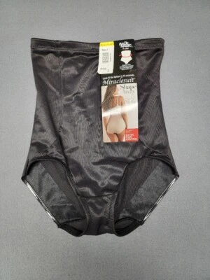 全新带标签 ~ Miraclesuit 塑身衣 尺寸 中号 背部 魔术高腰 防滑 黑色 $54 — 第 1/4 张图片