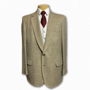 Bespoke Burberry Check Sport Coat 44-46L Fabric Loomed Biella Italy Mens - Picture 1 of 8