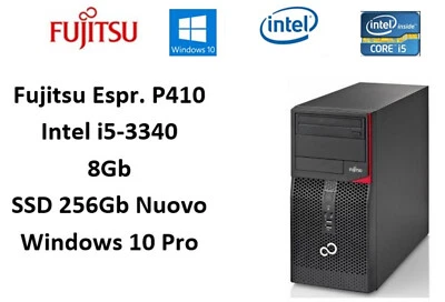 Pc Fujitsu Esprimo P410 E85+ i5-3340 H61 Ram 8Gb SSD 256Gb HD 7300 WINDOWS 10 PR - Imagen 1 de 4