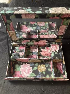 Vintage Floral Jewelry Box with Music & Mirror - Picture 1 of 6