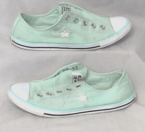 CONVERSE Womens Size 8 Slip-on One Star Mint Green Shoes Low Top
