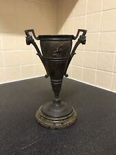 Antique bronze chalice cup trophy Swifts Swallows Design 19th Century