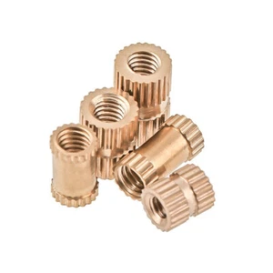 Brass Knurled Nut Threaded Heat Inserts Embedded Nut M2 M2.5 M3 M4 M5 M6 M8 - Picture 1 of 61