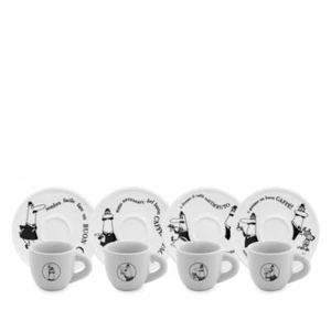 Bialetti Mokatassen Carosello 4er Set mit Untertasse Moka Tasse Espressotasse - Bild 1 von 1