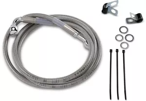 DS Braided Brake Line Kit Front +4" Harley Davidson Softail/Dyna #143712 - Picture 1 of 1