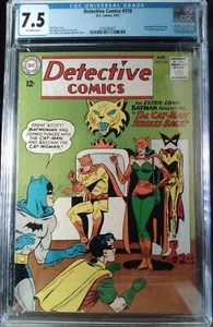CUBIERTA BATMAN DETECTIVE COMICS 318 CGC 7,5 BATWOMAN CATMAN 1963 PLATEADA - Imagen 1 de 5