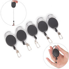 Retractable Key Chain Reel Steel Cord Recoil Belt Ring Badge Holder Outdoo。qo