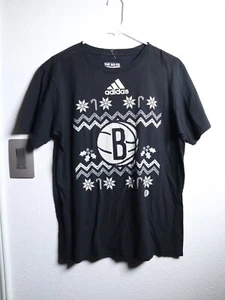 M Adidas NBA Brooklyn Nets Graphic Print Shirt - Picture 1 of 6