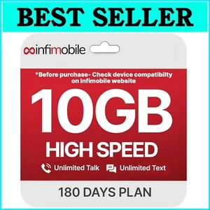 Affordable 6-Month Prepaid Plan: Unlimited Talk & Text, 10GB Monthly Data - Picture 1 of 9