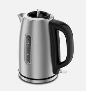 Morrisons Nutmeg Home Stainless Steel 1.7lt Kettle With Easy Fill - Silver - Picture 1 of 2