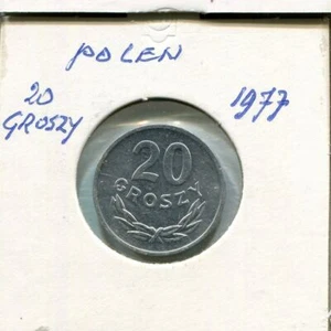 20 GROSZY 1977 POLEN POLAND Münze #AR776.D - Bild 1 von 6