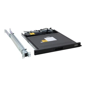 IBM 1723-HC1 46M5215 17" QWERTZ 1U Rack KVM Console Moniteur + Rack Rails - Photo 1/4