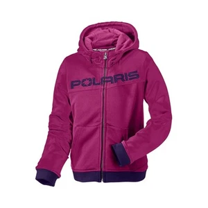 Polaris Youth Tech Full Zip Hoodie Soft Comfortable Fit Warm Fabric Blend Purple - Picture 1 of 2