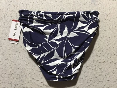 NUEVO Fondo de Natación Convertible Anne Cole para Mujer XL Alto Azul Marino Blanco Floral Foto 1 de 4