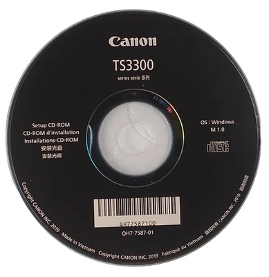 Canon TS3300 printer Setup CD-Rom - PC WINDOWS software - disc only - Fast Ship - Image 1 of 2