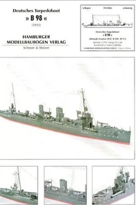 Card Model Kit – B 98 German WW1 Deutsches torpedoboot b98 - Picture 1 of 3