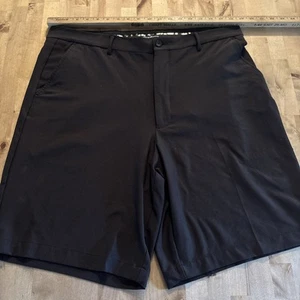 Pantalones cortos de golf Tommy Armour negros talla 38 frente plano entrepierna de 10 pulgadas - Imagen 1 de 10