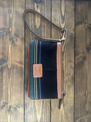 Dooney & Bourke Tartan Large Black Multi Zip Wristlet - Image 1 of 4