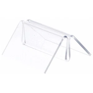 Plymor Clear Acrylic Sign Clip Display w/ Label Front, 1.75" W x 1.75" D x 1" H - Picture 1 of 1