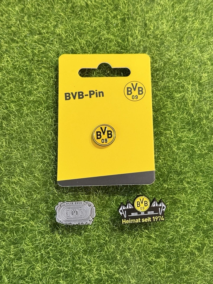 Borussia Dortmund BVB Pin 3 Stück Set Anstecker Fußball Fanartikel Sammlung - Bild 1 von 1