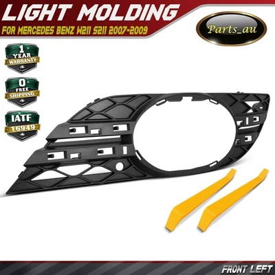 Front Left Black Fog Light Grille for Mercedes Benz E-Class W211 S211 2007-2009 - image 1 of 4