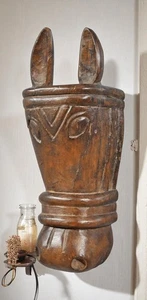 Vintage Wooden Large Wall Décor Horse Head Bust Original Old Hand Carved - Picture 1 of 6