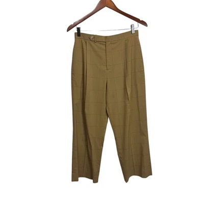 Винтажные женские брюки в клетку с окном Polo Golf Ralph Lauren желтовато-коричневые размер 6 - Изображение 1 из 4