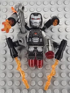 Lego Marvel Super Heroes Minifigure SH0819 War Machine Pearl Dark Gray - Picture 1 of 6