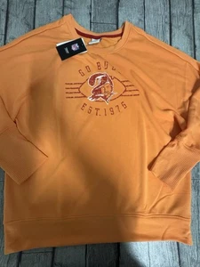 NWT Women’s Nike Tampa Bay Buccaneers Throwback Logo Crewneck Sweatshirt XXL Ora - Picture 1 of 13