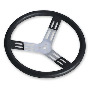 Longacre 56811 17" Aluminio - Negro con radios naturales y agarre suave - Imagen 1 de 1