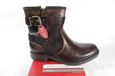 Marco Tozzi Women's Boots, Booties, Dark Brown, Lined, Zipper NEW!! - Image 1 of 4