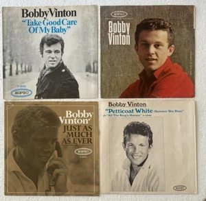 Bobby Vinton 45 Picture Sleeve lot NO RECORDS PS only Rare HTF Group of 4 EPIC W - Imagen 1 de 6