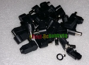 100Pcs Angle Degree Male DC 5.5x2.5mm Power Cable Plug Jack Connector Adapter RC - Picture 1 of 2