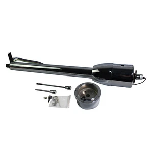 28" Chrome Tilt Manual Style Steering Column w/ Wheel Adapter No Key Hot Rod GM - Bild 1 von 4