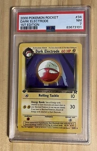 2000 Pokémon Rocket #34 Dark Electrode 1st Edition PSA 7 - Picture 1 of 2