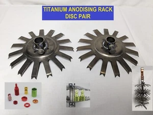 Portadischi anodizzante in alluminio 2X Coppia Titanio 8,5" 15 Stazioni Gambe - Foto 1 di 11