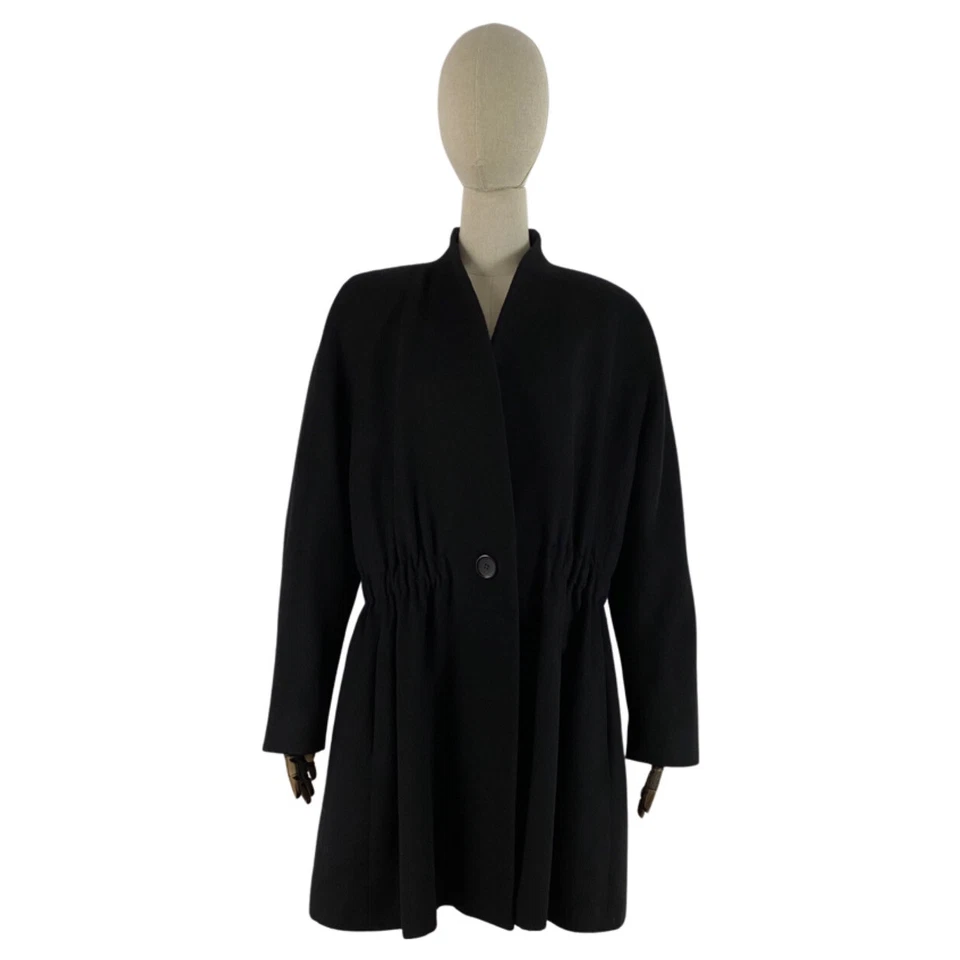 Abrigo de lana AKRIS Virgil para mujer negro talla US10 / FR42 Foto 1 de 4