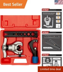 Flaring Tool Set & Tube Cutter Steel 7 Dies 3/16-3/4in HVAC Refrigeration Kit - Picture 1 of 11