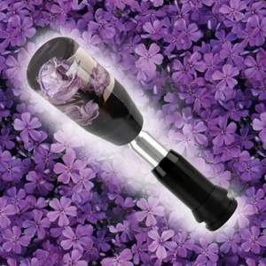 JDM Clear Purple Real Flower Automatic Gear Stick Shift Knob Lever Shifter 18cm - Bild 1 von 12