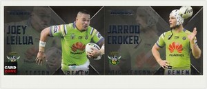 2017 TLA NRL TRADERS TRADING CARD SEASON TO REMEMBER TEAM SET SR3 +SR4-RAIDERS