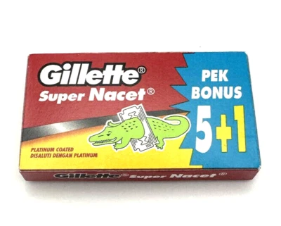 Gillette Super Nacet Razor Blades (30count) Platinum Coated 5 Packs of 6 - Image 1 of 2