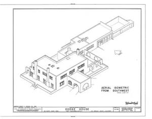 California Modern House, Irving Gill architect, architectural plans, 8 bedrooms - Picture 1 of 12