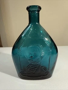USA George Washington Vintage Aqua Glas Karaffe Flasche Bargeschirr groß patriotisch - Bild 1 von 9