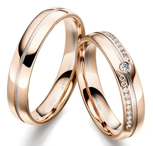 DISEÑO MADURO - ELEGANTES ANILLOS DE BODA / BRONCE - ORO - GRAN SELECCIÓN EN TIENDA - Imagen 1 de 1